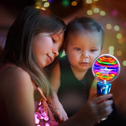 Enchanting Interactive Magic Ball Toy Wand - Spinning Lights - 7.5 inch - Picture 8 of 9