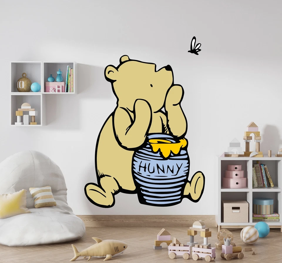 Calcomanía de pared clásica Winnie The Pooh pegatina de pared habitación de niños arte de pared mural WTP17 Foto 2 de 4