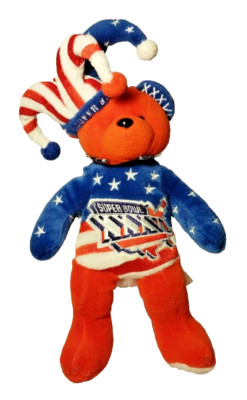 Super Bowl XXXVI New Orleans Patriots Plush Jester Bear 2002 “TD