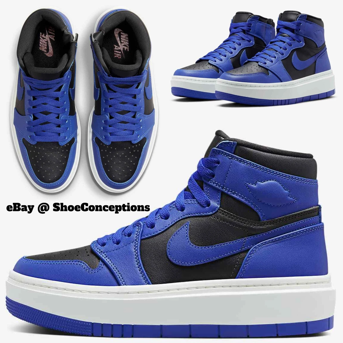 Nike Air Jordan 1 Elevate High Shoes Dark Ash Hyper Royal DN3253-204 Women Sizes