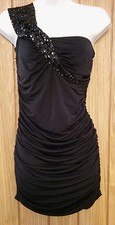 New Look Black Ladies Short Party Dress Size 10 8