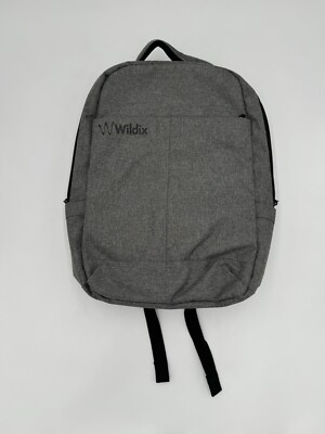 Grey Laptop Travel Work School Backpack Padded Zipper Close Adjustable Strap