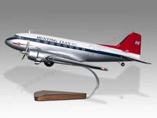 Douglas DC-3 Hunting Clan African Airways Desk Wood Airplane Large Scale 1/72
