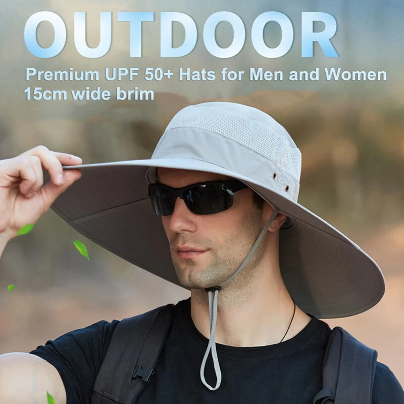 Sombrero de Pesca de Verano Protección UV UPF50+ Hombres Mujeres Senderismo Boonie Sombrero Prendas para la Cabeza Foto 2 de 4