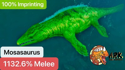 ark survival ascended pve 1132% Melee Mosasaurus, 100% Imprinting Mosa