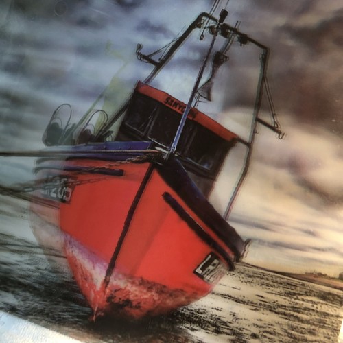 3D Lenticular Poster of Beached Fishing Boat 16 X 12 Print - Picture 2 of 2