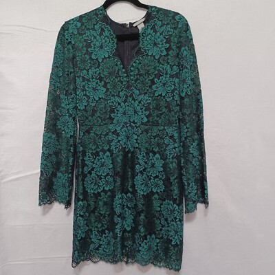 H & M Women's Trend Green Black Long Flare Sleeves Lace Overlay Sheath Dress 8 | eBay H & M Women's Trend Green Black Long Flare Sleeves Lace Overlay Sheath Dress 8 | eBay