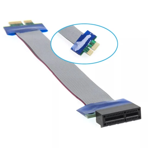 PCI-E 1x Riser Karte Extender Adapter Verlängerung Kabel Flachbandkabel 0,2m