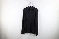 Smartwool Mens Large Sparwood Merino Wool Knit Half Zip Pullover Sweater Gray