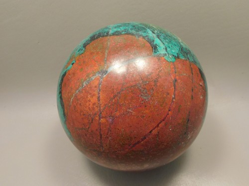Chrysocolla Cuprite Sonora Sunset Stone Sphere 4.5 inch Rock #O100 - Picture 11 of 12