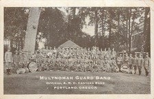 Postal Multnomah Guard Band Oficial A.R.C. Banda de cantimplora Portland o militar