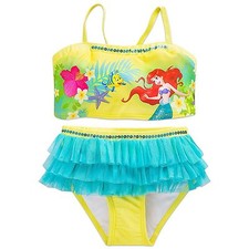 Disney Store Princess The Little Mermaid Ariel 2 PC Swimsuit Girl Size 4 5/6