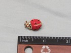 Vintage Gold Tone Red Ladybug Pin Brooch