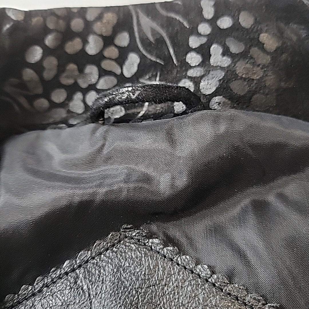 Fitz Wright Floral Embossed Leather Button Coat W… - image 10