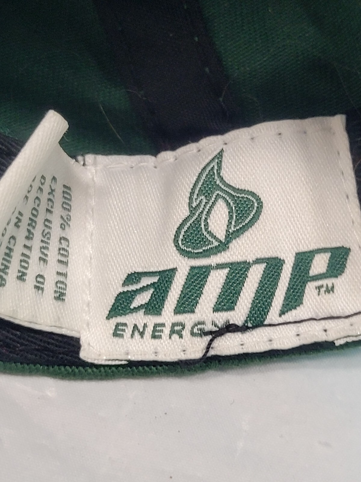 AMP Energy Racing Nascar Adjustable Green/Black Hat C… Gem