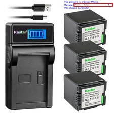 Kastar Battery LCD USB Charger for HITACHI DZ-BP21S DZ-BX35 DZ-BX35A DZ-BX35E