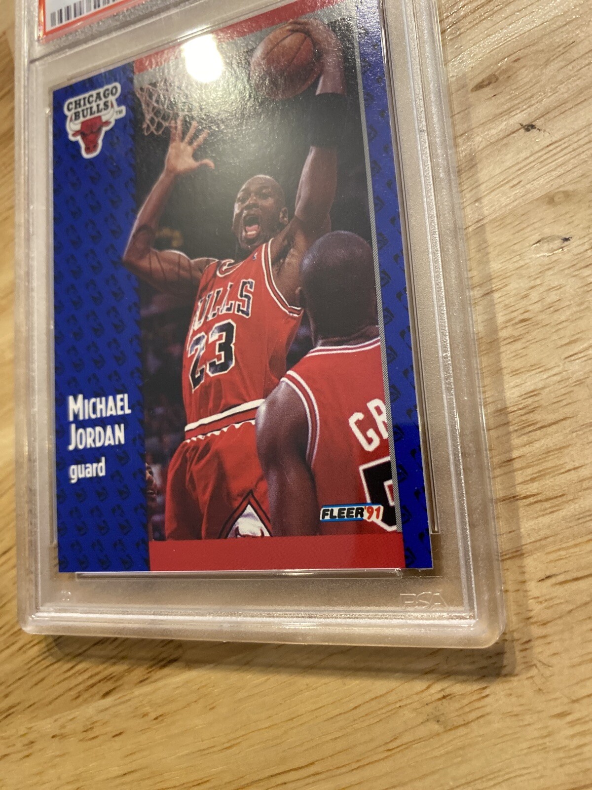 Michael Jordan PSA 6.5 Basketball Card Fleer Chicago Bulls Vintage MJ NBA 1991 view 5