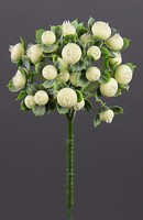 3 StüCk Beerenpick 15Cm Weiß-Creme Cg Kunstzweig Beerenzweig Kunstblumen