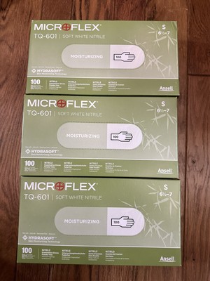 MicroFlex Soft White Nitrile Exam Small TQ-601-S 3-BOXES