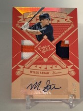 Myles Straw 2019 Panini Leather & Lumber and Signatures /25  Rookie Auto RC B743