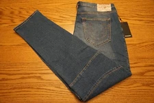 NWT MEN'S TRUE RELIGION JEANS Rocco Moto Skinny Medium Autumn Wash $219