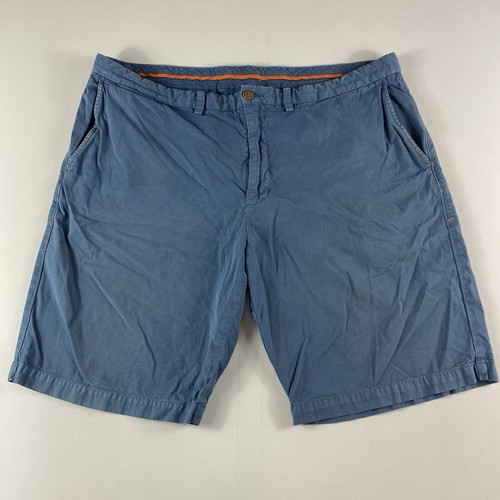 Tommy Bahama Shorts Men’s 40 Blue Pima Cotton Chino Flat Front 10” Inseam