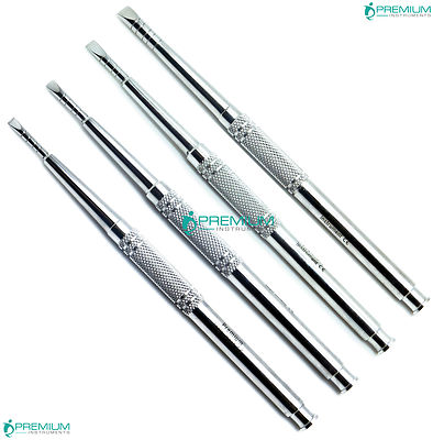 4 Pcs Dental Chisels Straight Ridge Splitting Surgical Extraction Premium Tools