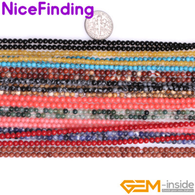 Assorted Color Jade Tiny Spacer Gemstone Beads  Jewelry Making 15'' 2mm 3mm 4mm