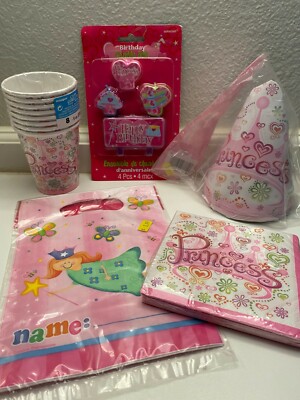 ''Princess Diva'' Birthday Party Supplies: Cups, Napkins, Hats, Candles, Loot Bags