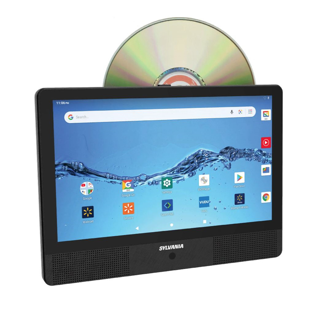 Sylvania 10.1" Quad Core Tablet/Portable DVD Player Combo, 1GB/16GB, Android 10