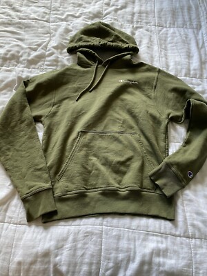 Champion Dark Green Heavy Weight Hoodie Sweatshirt Men’s Small