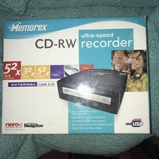 Memorex Ultra Speed CD-RW Recorder External USB 2.0 . NEW FACTORY SEALED.