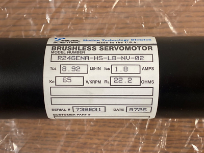 #ad #ad Pacific Scientific R24GENA HS LB NV 02 Brushless Servomotor item #203 $225.00