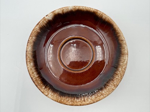 Hull Saucer Beehive 6" Brown Drip Glaze Ridges Ribbed Dinnerware Repalcement USA - Picture 3 of 6
