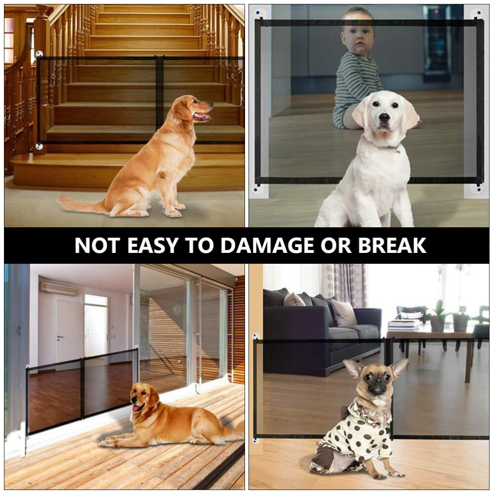 Mesh Gate Retractable Mesh Dog Gate Pet Dogs Indoor Rabbit Cage eBay