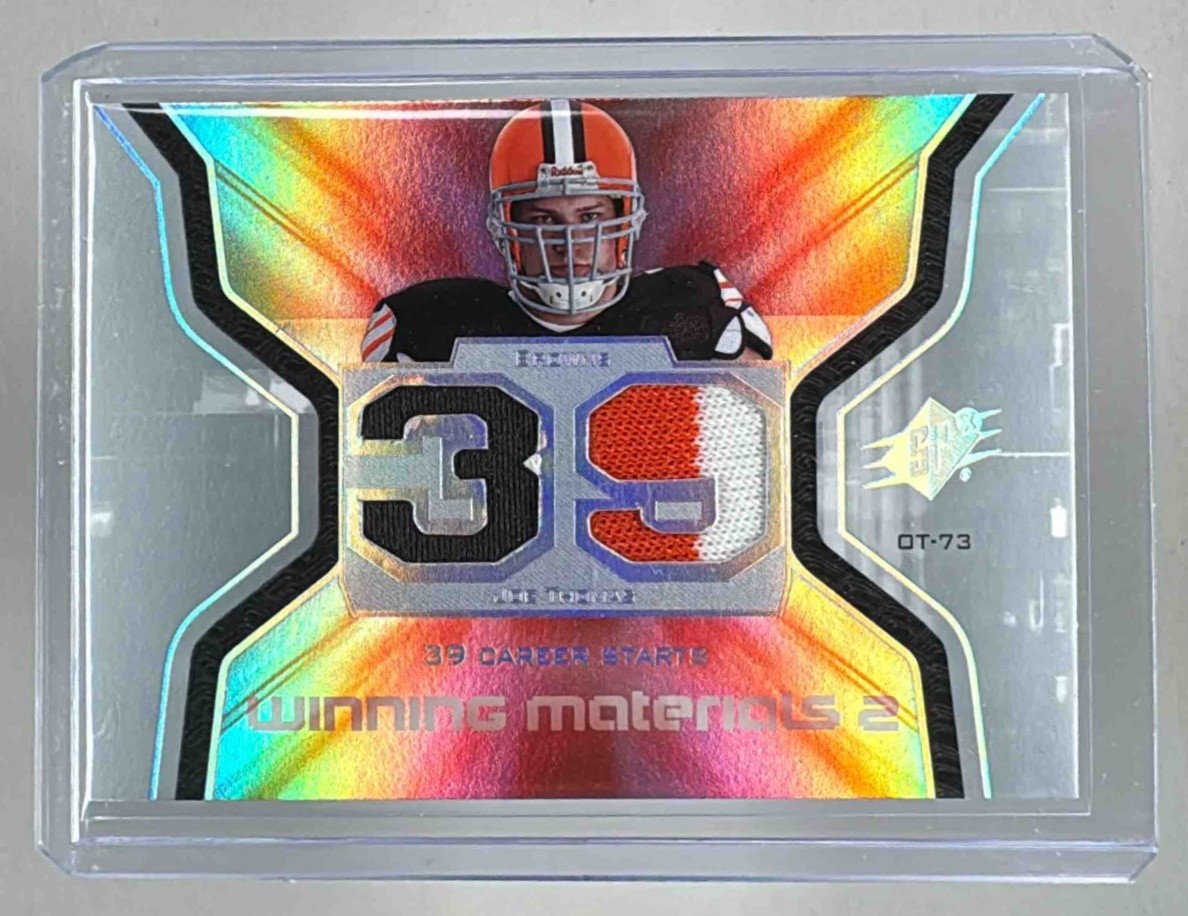 Joe Thomas SPx Winning Materials Stats Jersey #WMSJT Patch