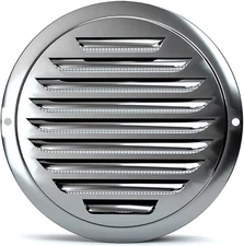 4'' Stainless Steel Air Vents, round Louver Grille Vent Cover Wall Ventilation O