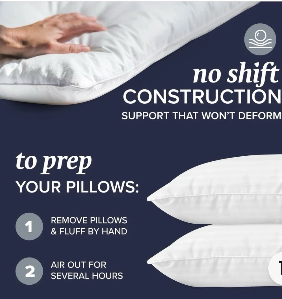 Juego de 2 almohadas de cama Beckham Hotel Collection tamaño king - alternativa de plumón Foto 2 de 4