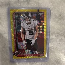 Topps Chrome 2025 Drake London Atlanta Falcons Gold Parallel #12 /275 NFL Card