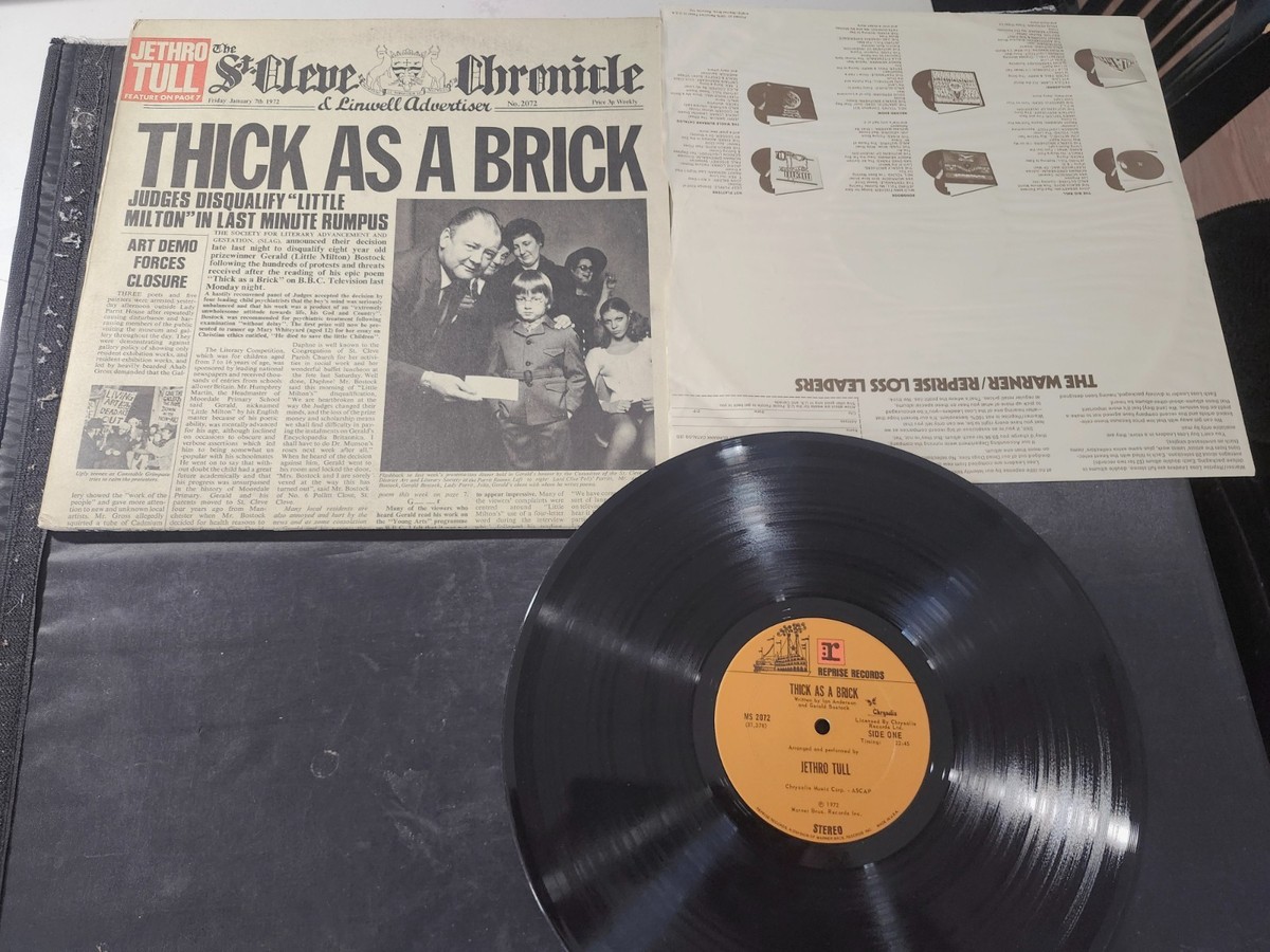 JETHRO TULL Thick As A Brick REPRISE LP EX+ matte gatefold