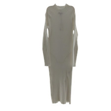Quince Women Eco-Knit Ribbed Mock Neck Sweater Dress Ivory S