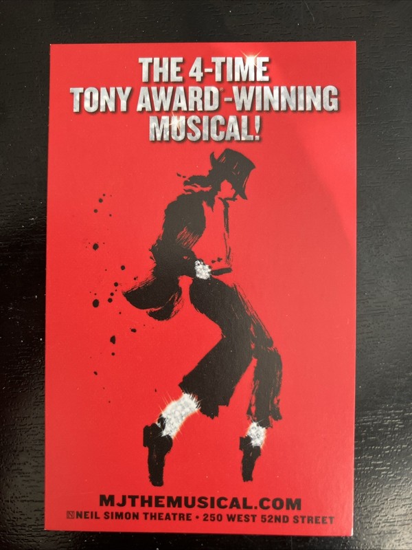 MJ Musical Mini Card Last One Michael Jackson Rare READY TO FRAME RARE!