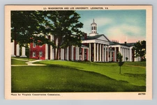 Postcard College Washington And Lee University Lexington Virginia VA View Linen