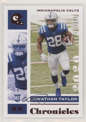 2020 Panini Chronicles Red 111/199 Jonathan Taylor #42 Rookie RC 7sd