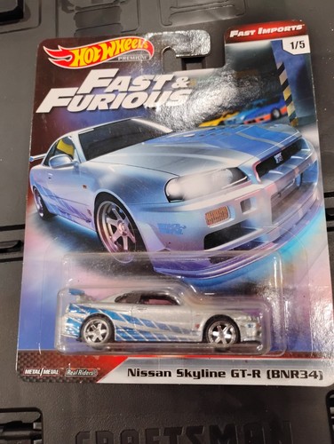 Hot Wheels Premium Fast & Furious Nissan Skyline GT-R R34 1999 Argento 1/64 #1/5