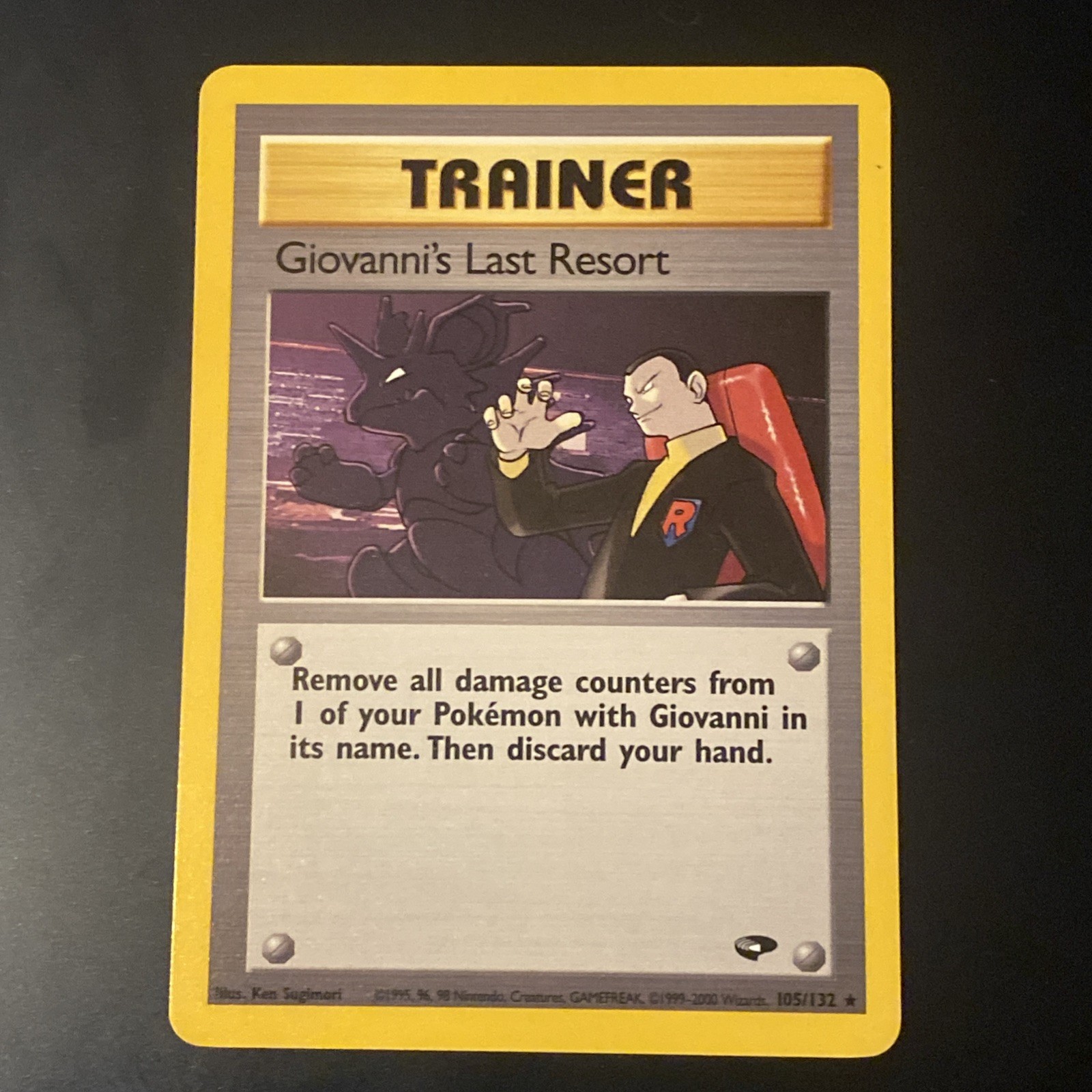 Giovanni's Last Resort 105/132 - Gym Challenge 1st Edition - Pokemon Card 
