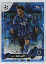 2022 Topps UEFA Club Competitions Blue Inferno Foil /125 Tajon Buchanan #44 k3f