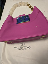 Valentino Garavani Pink Studded Logo Top Hand...