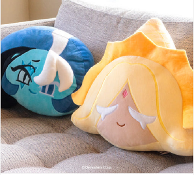 2025 NEW Cookie Run Kingdom Face Cushion Plush doll-Shadow Milk