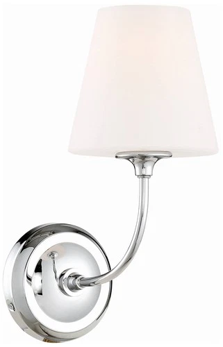 Crystorama Sylvan 13 3/4" High Polished Chrome Wall Sconce - Picture 2 of 7